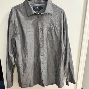 Coast Men's Gray Casual Button Down The Bowman Shirt‎ Size Large